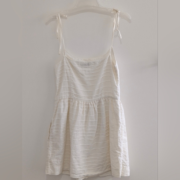 Vintage Gap White Tiered Mini Dress 0 Cottagecore Y2K Summer Romantic Coastal - Picture 7 of 7
